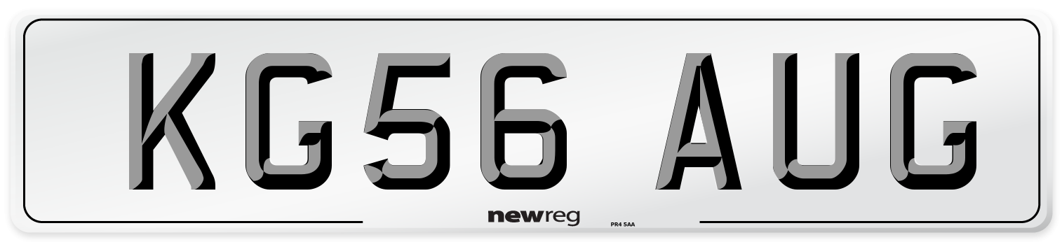 KG56 AUG Number Plate from New Reg
